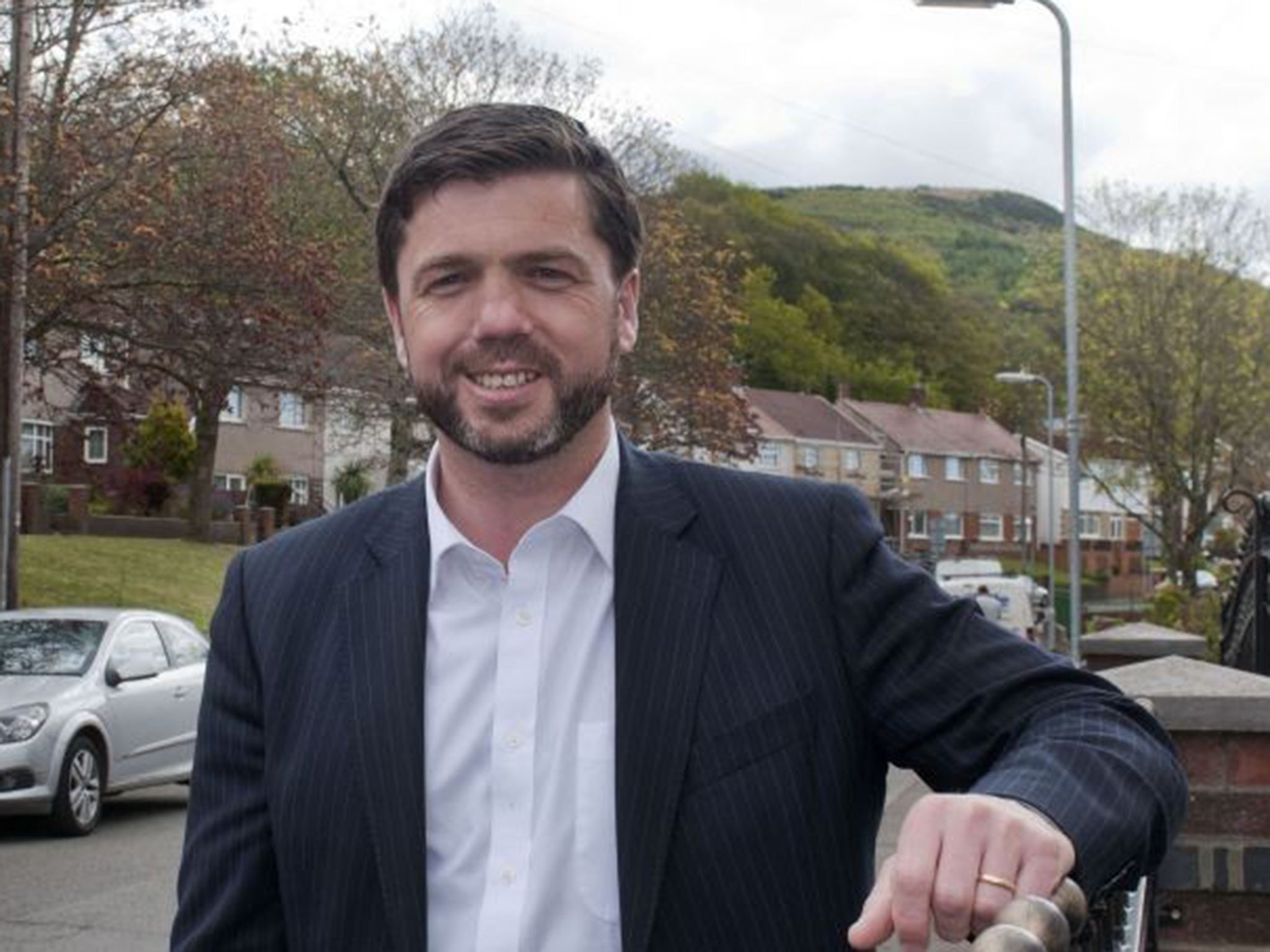 Wales Secretary of State Stephen Crabb on his visit to Baglan Community Centre