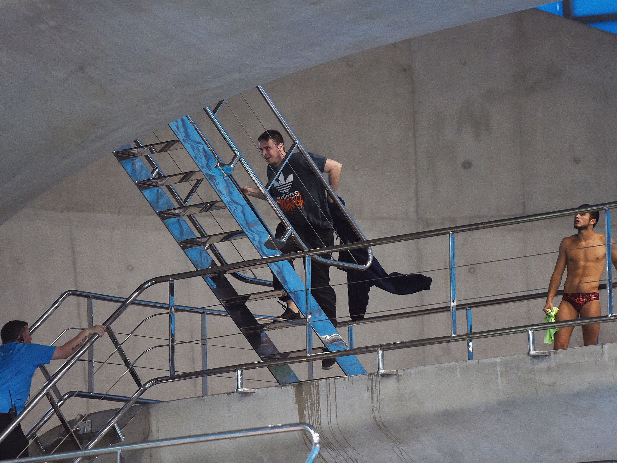 Jarvis managed to avoid security staff at the London Aquatics Centre (Getty Images)