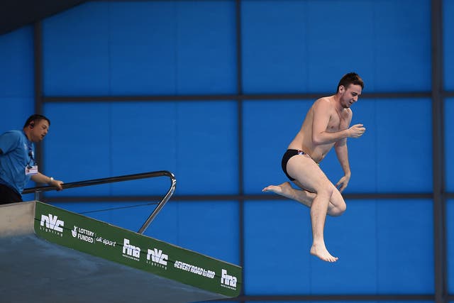 Prankster Dan Jarvis managed to slip security staff at the London Aquatics Centre over the weekend (Getty Images)