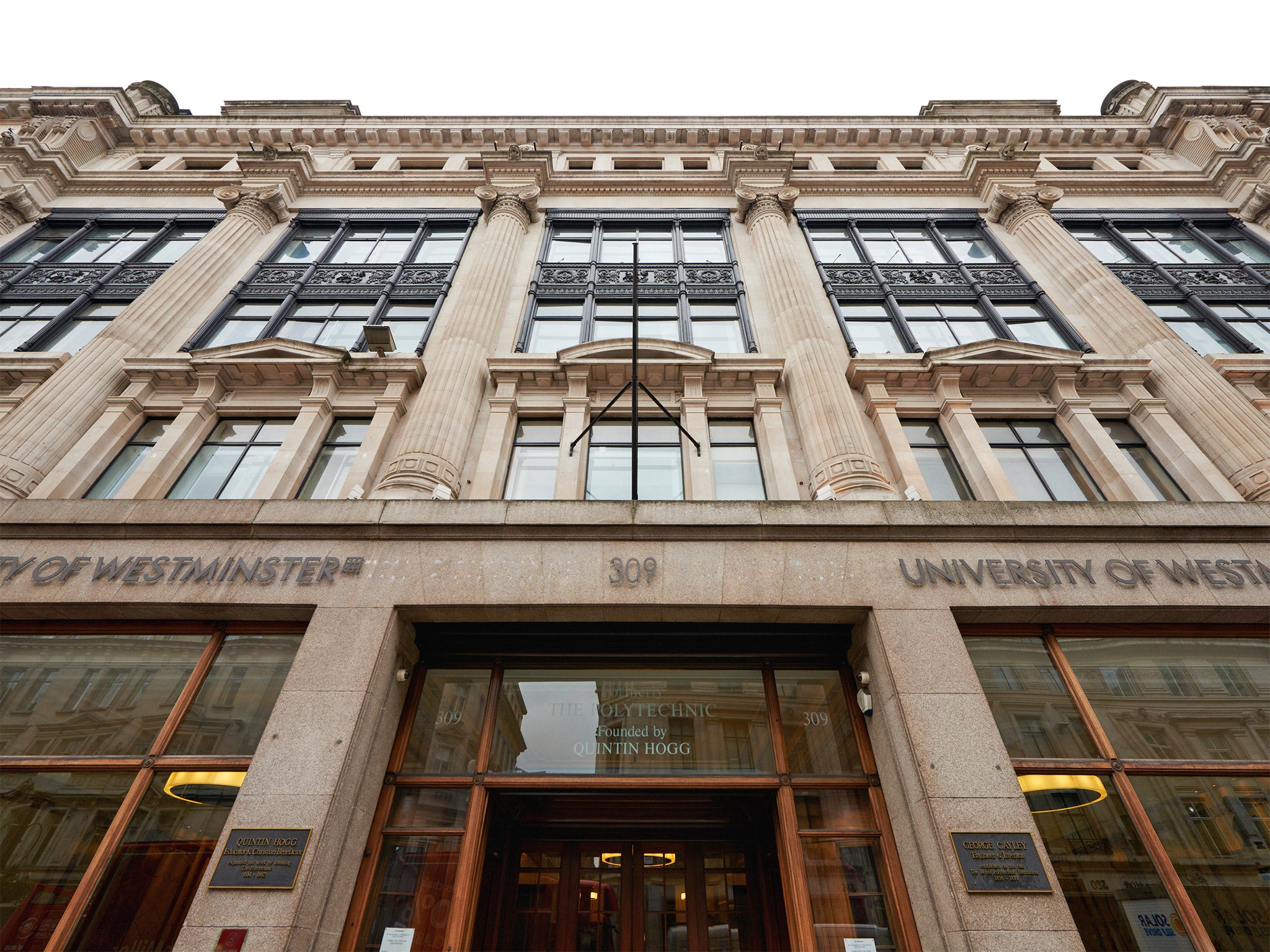The cinema is in a building belonging to the University of Westminster