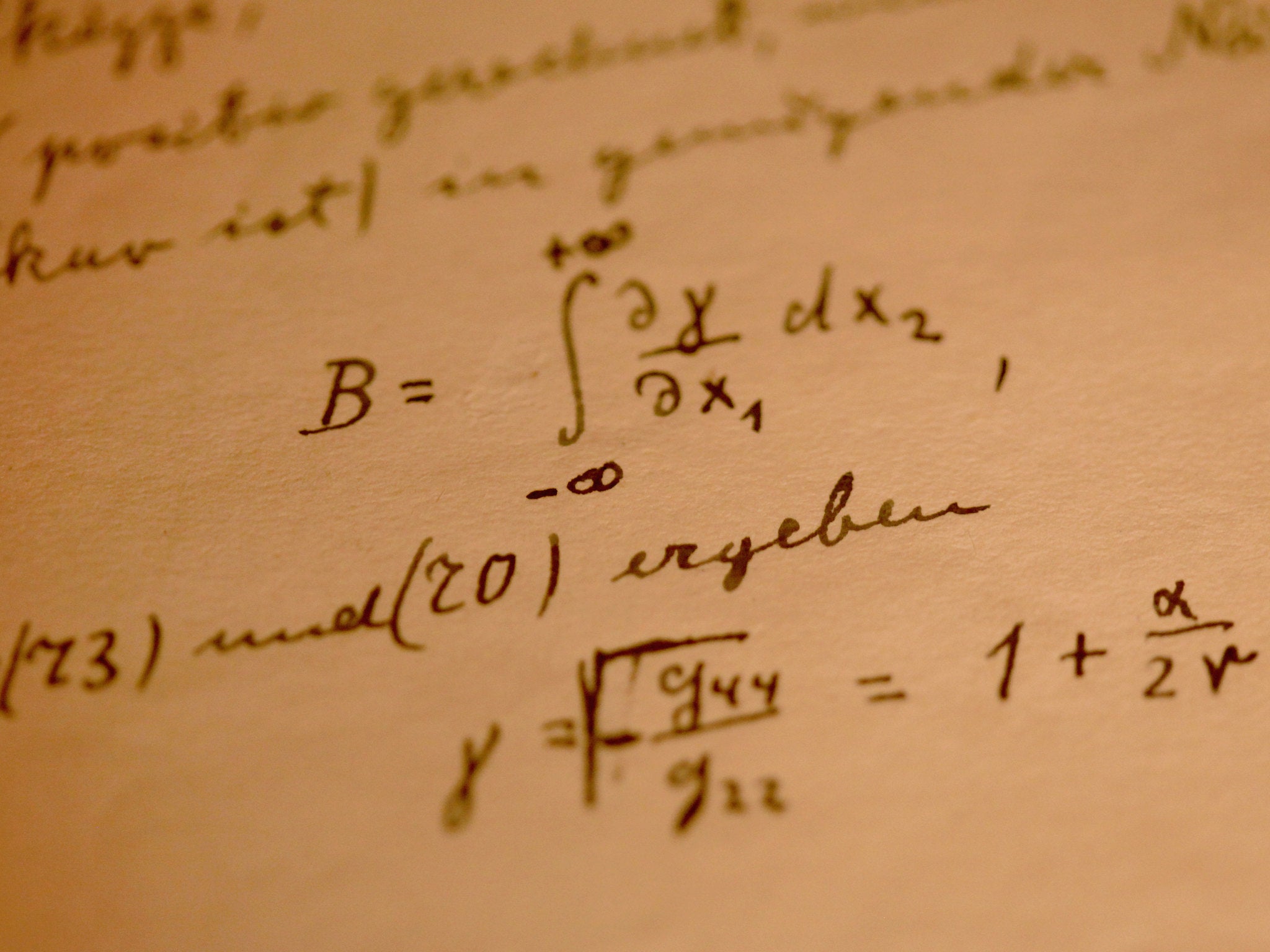 Albert Einstein's writing recorded some of the most famous equations in history