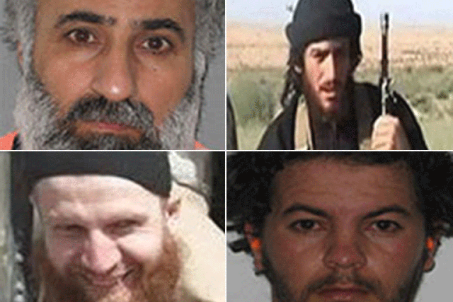 The US government has offered $20million in rewards for information which will lead to the whereabouts of four men it claims are top leaders of Isis