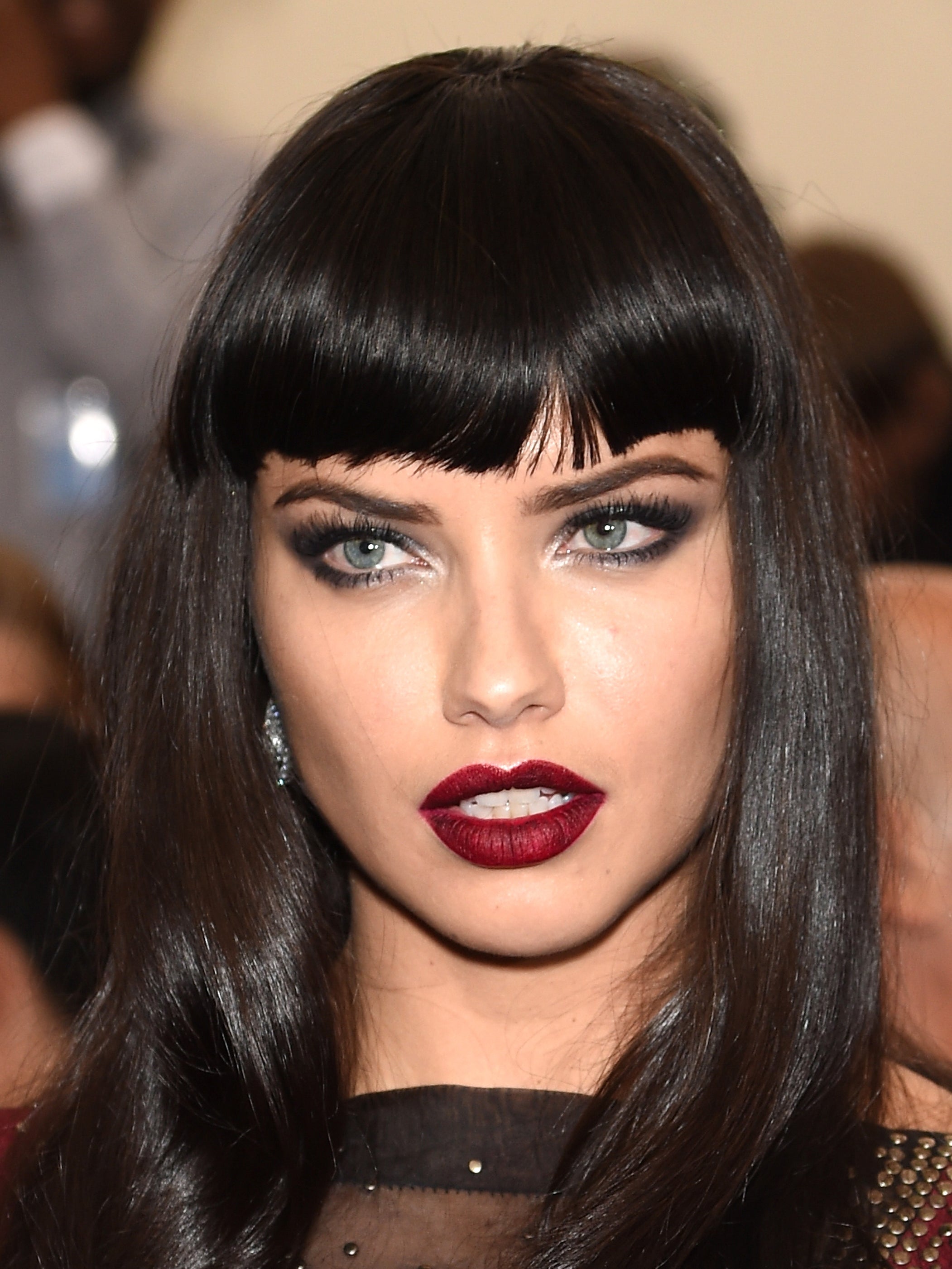 Adriana Lima sports a vampy makeup look by Maybelline New York