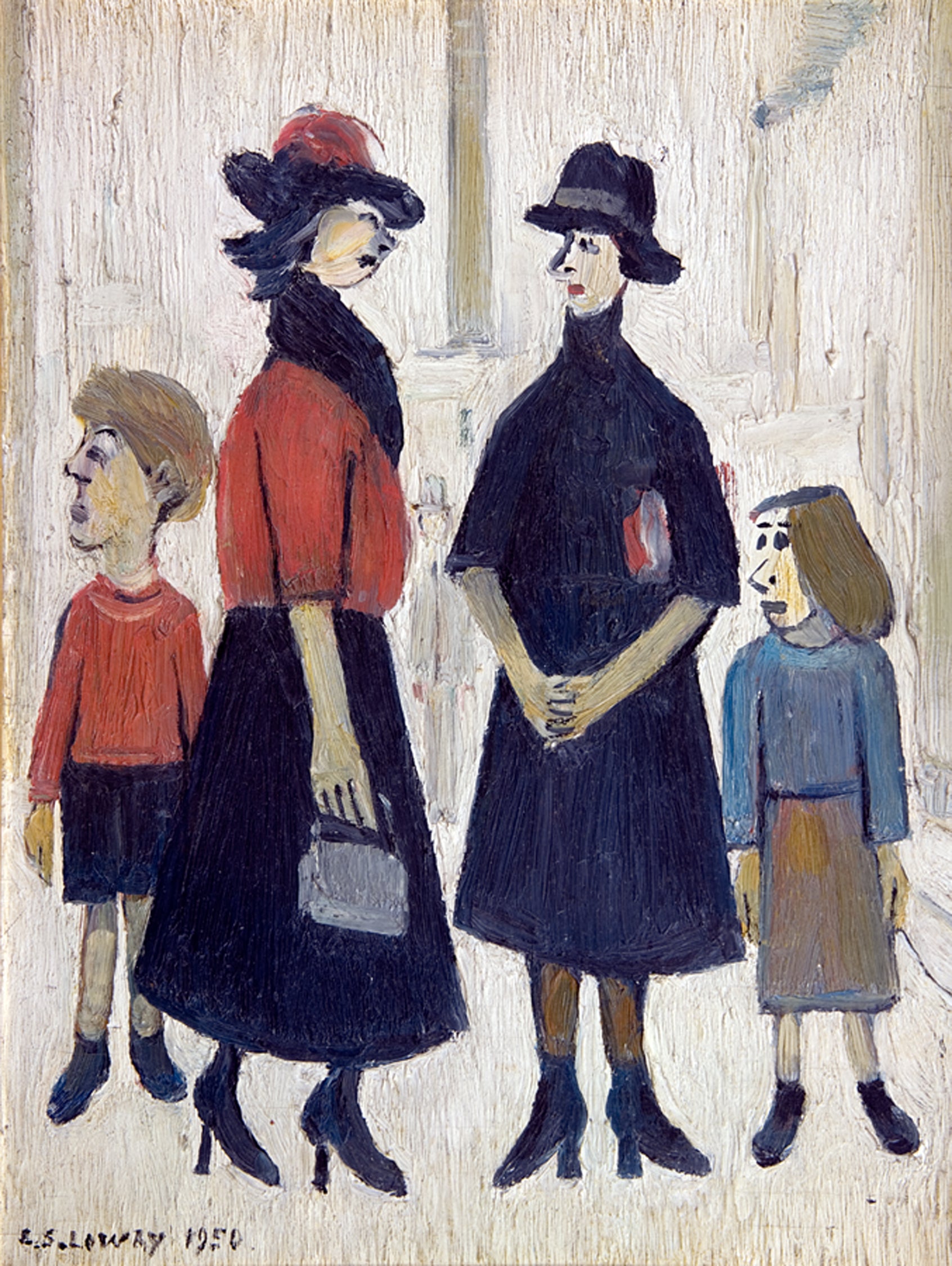 Stolen LS. Lowry, Two women and Children,1950