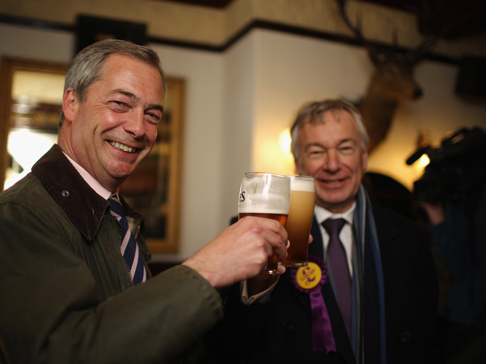 Ukip candidate Richard Elvin pictured with leader Nigel Farage