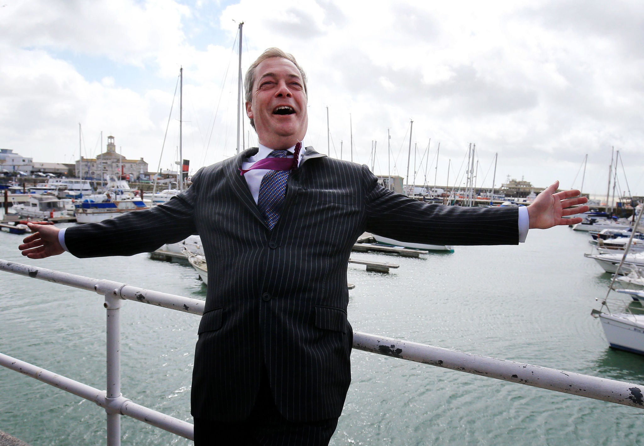 Nigel Farage campaigning in Ramsgate, Kent