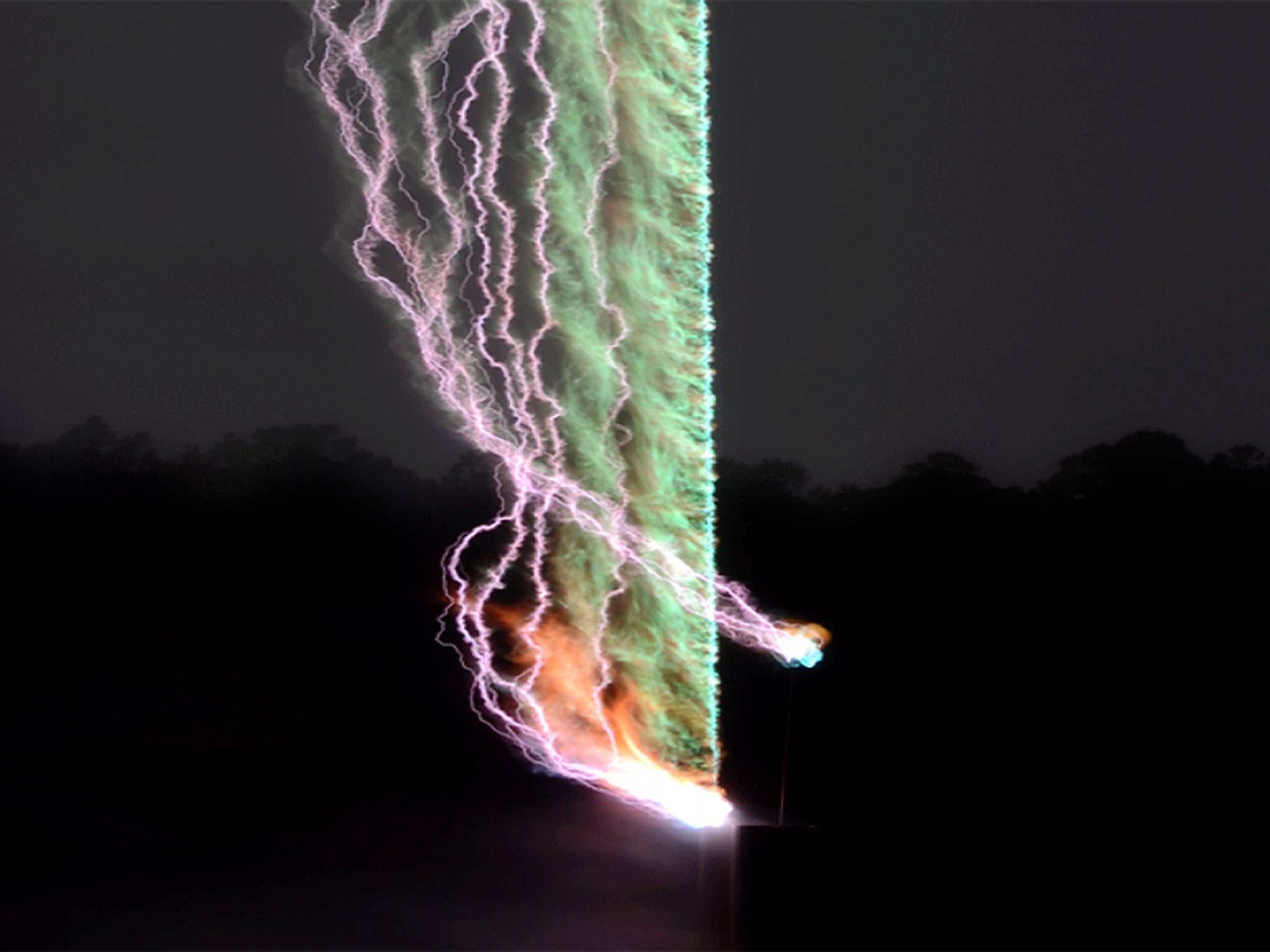 The researchers' picture of lightning. Image: UF/FIT/SRI