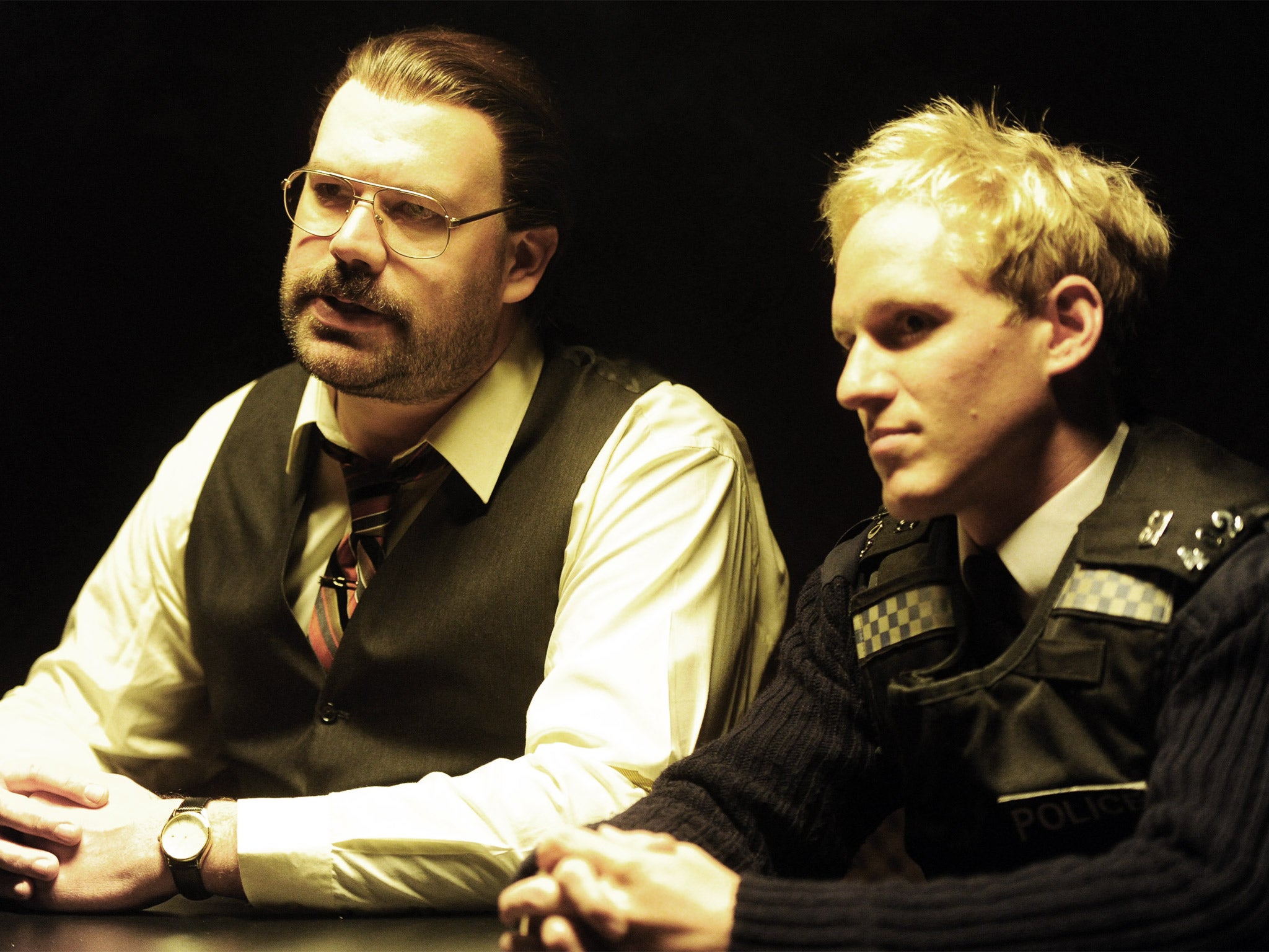 On the case: Tom Davis and Jamie Laing in 'Murder in Successville'