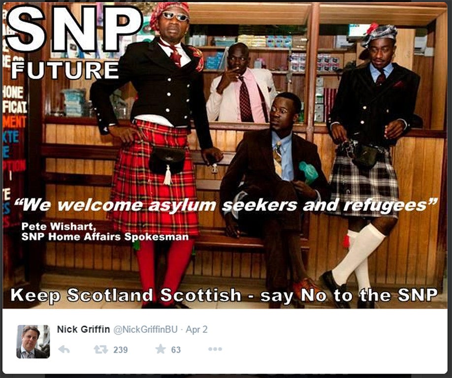 Nick Griffin used Daniele Tamagni’s image of Congolese dandies in a tweet