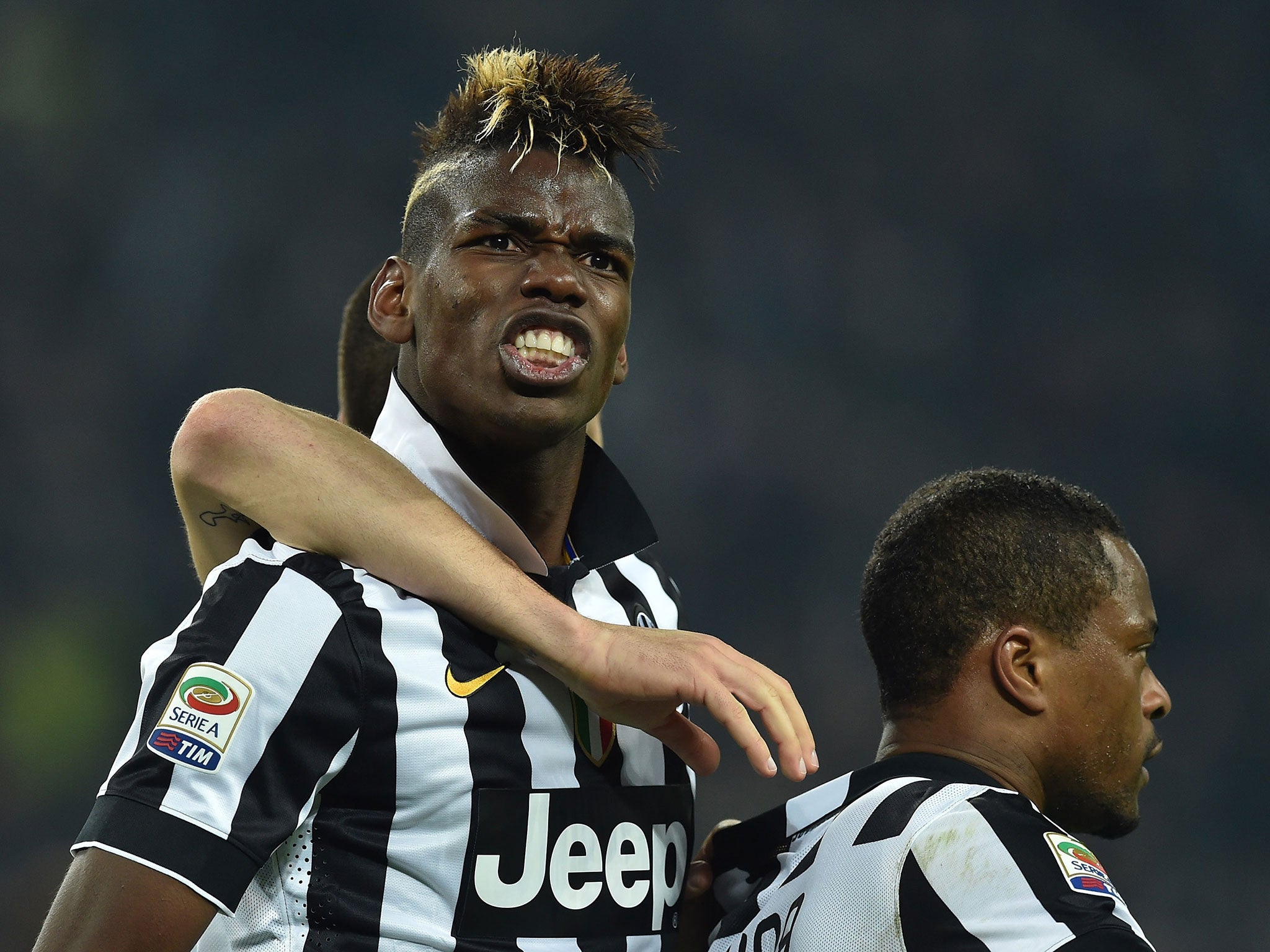 Juventus midfielder Paul Pogba celebrates a goal
