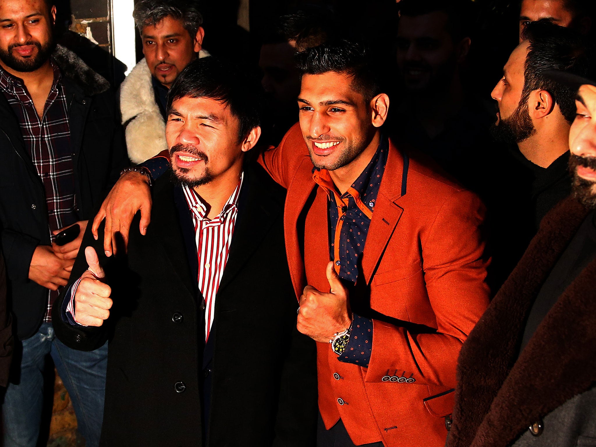 Amir Khan alongside Manny Pacquiao