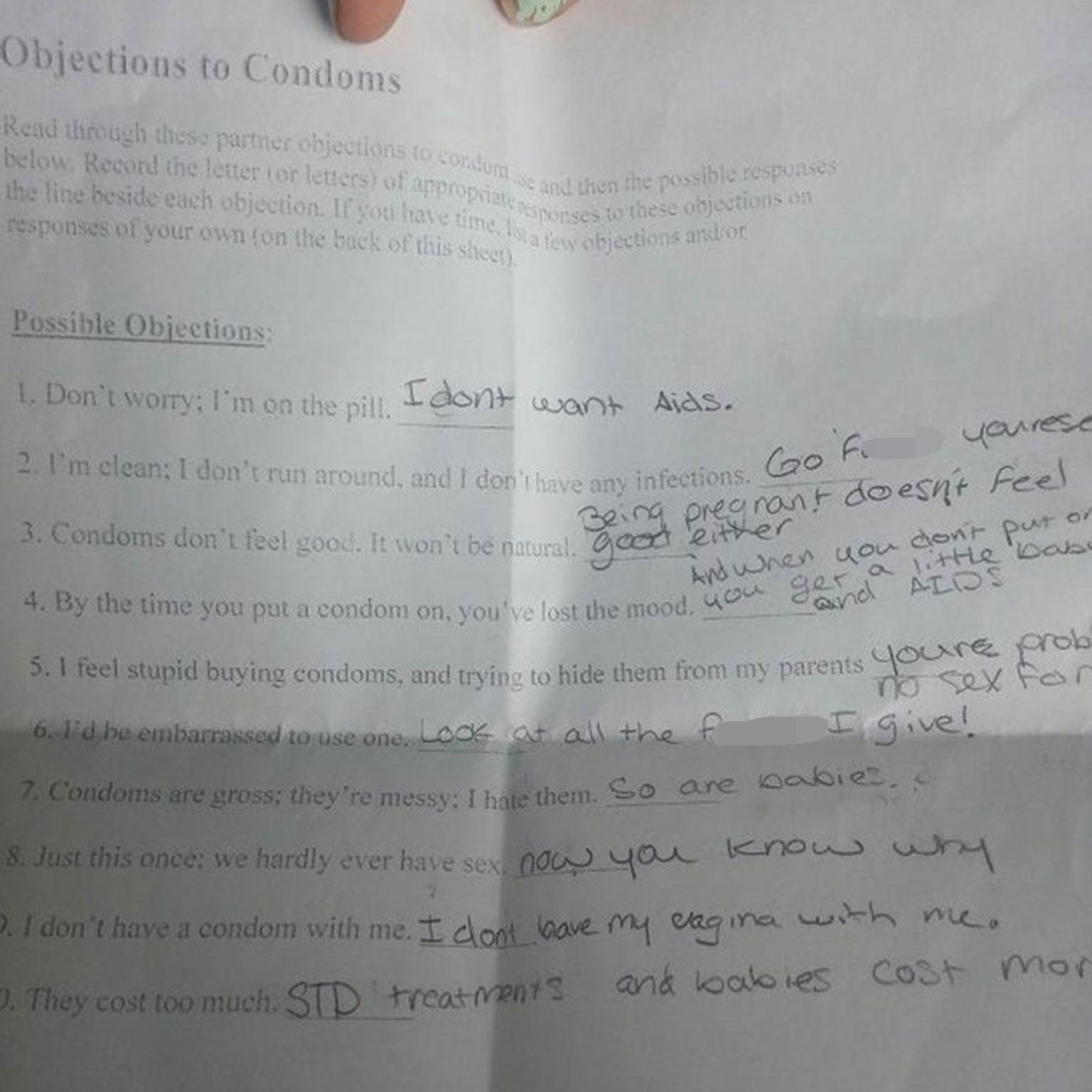 14-year-old suspended from school over brutally honest sex education  homework | The Independent | The Independent