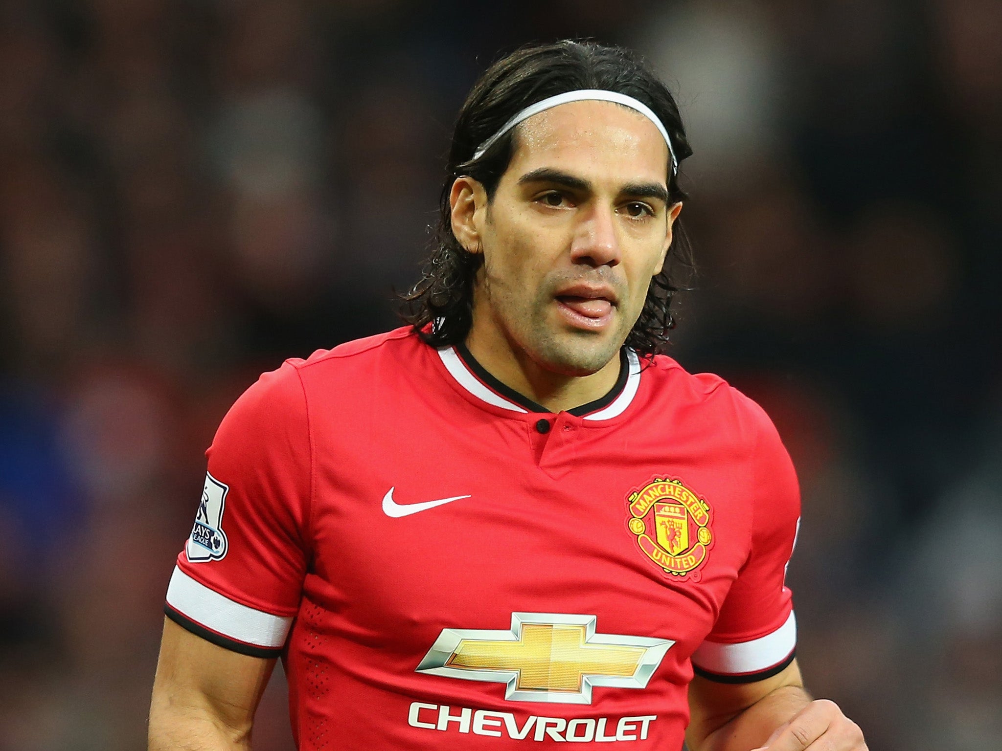 Radamel Falcao in action for Manchester United