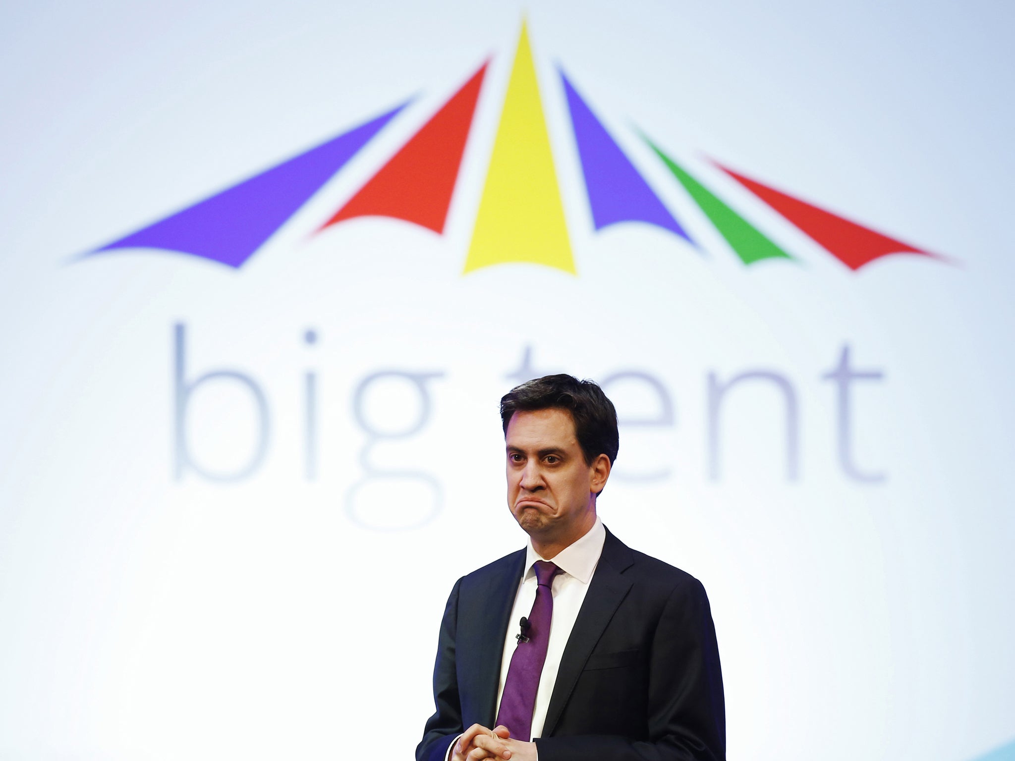 Britain's leader of the opposition Labour party Ed Miliband speaks at the Google big tent event at the Grove Hotel, on the outskirts of London May 22, 2013