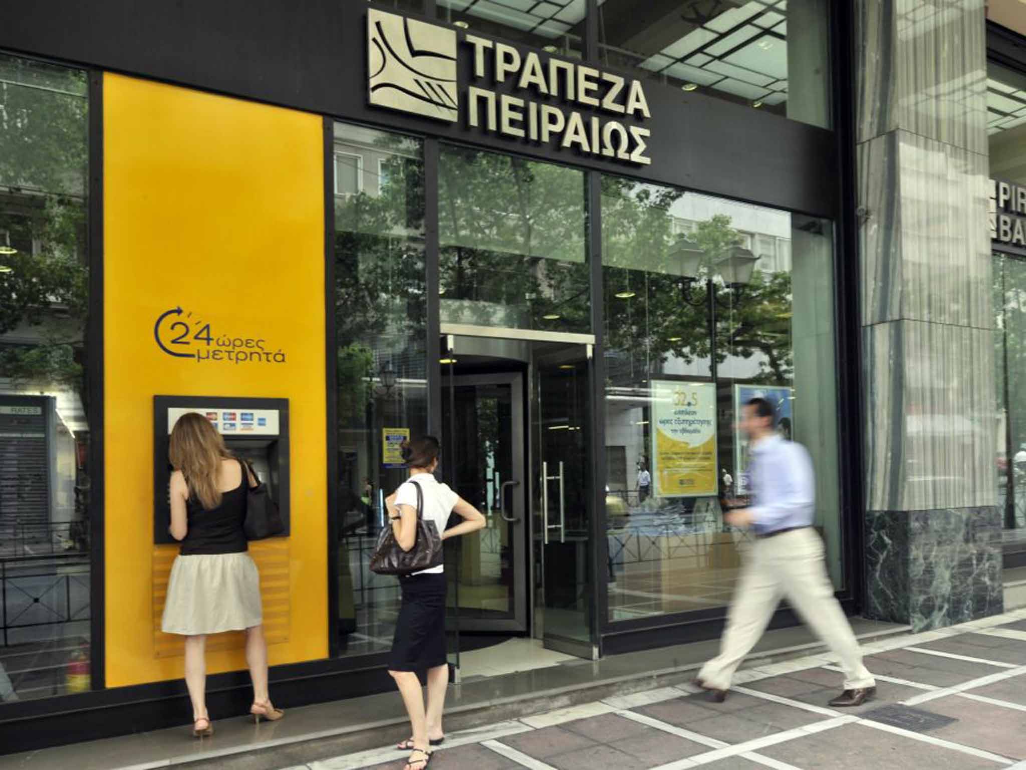 Greek ATMs are working fine, but travellers may have trouble paying by credit card