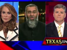 Sean Hannity attacks Anjem Choudry over claims anti-Islamist Pamela Geller should face the death penalty for the draw Mohamed contest