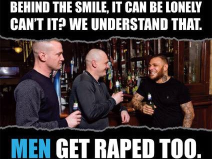 A poster campaign by Survivors Manchester and Greater Manchester police encourages male victims of rape to come forward