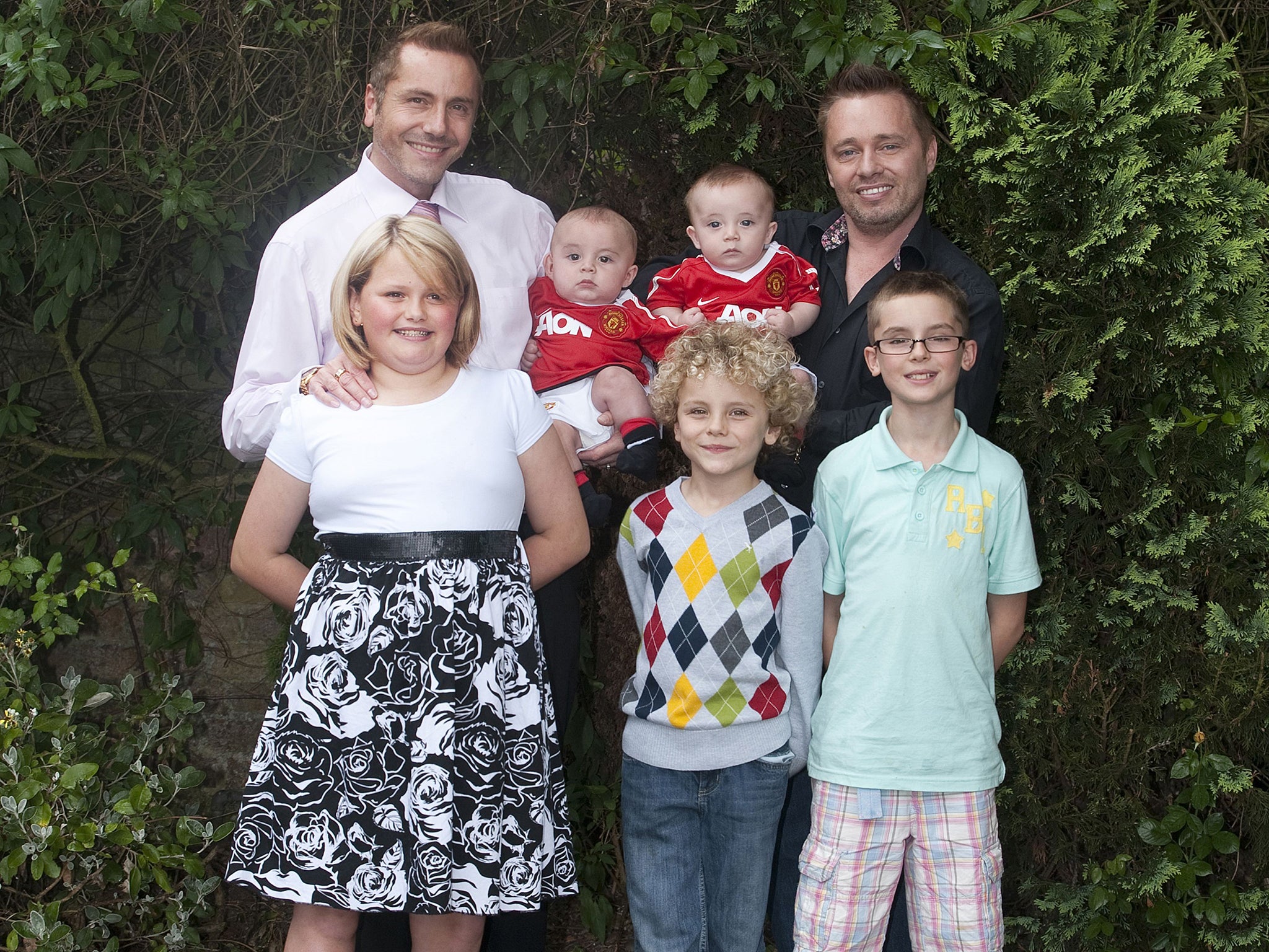 Britain’s first gay surrogate fathers were Tony (left) and Barrie Drewitt-Barlow, seen here in 2010