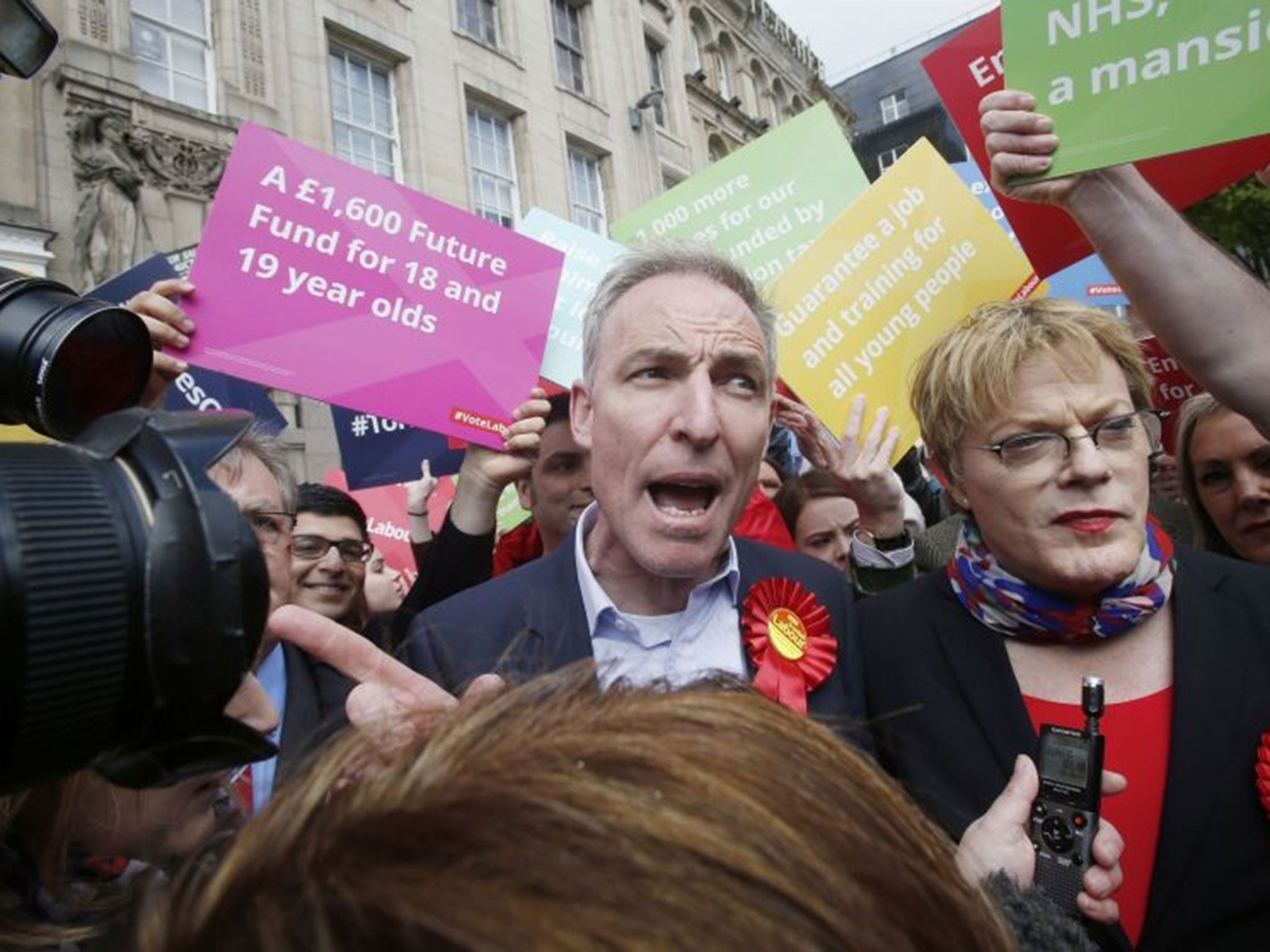 Scottish Labour leader Jim Murphy pictured during campaigning