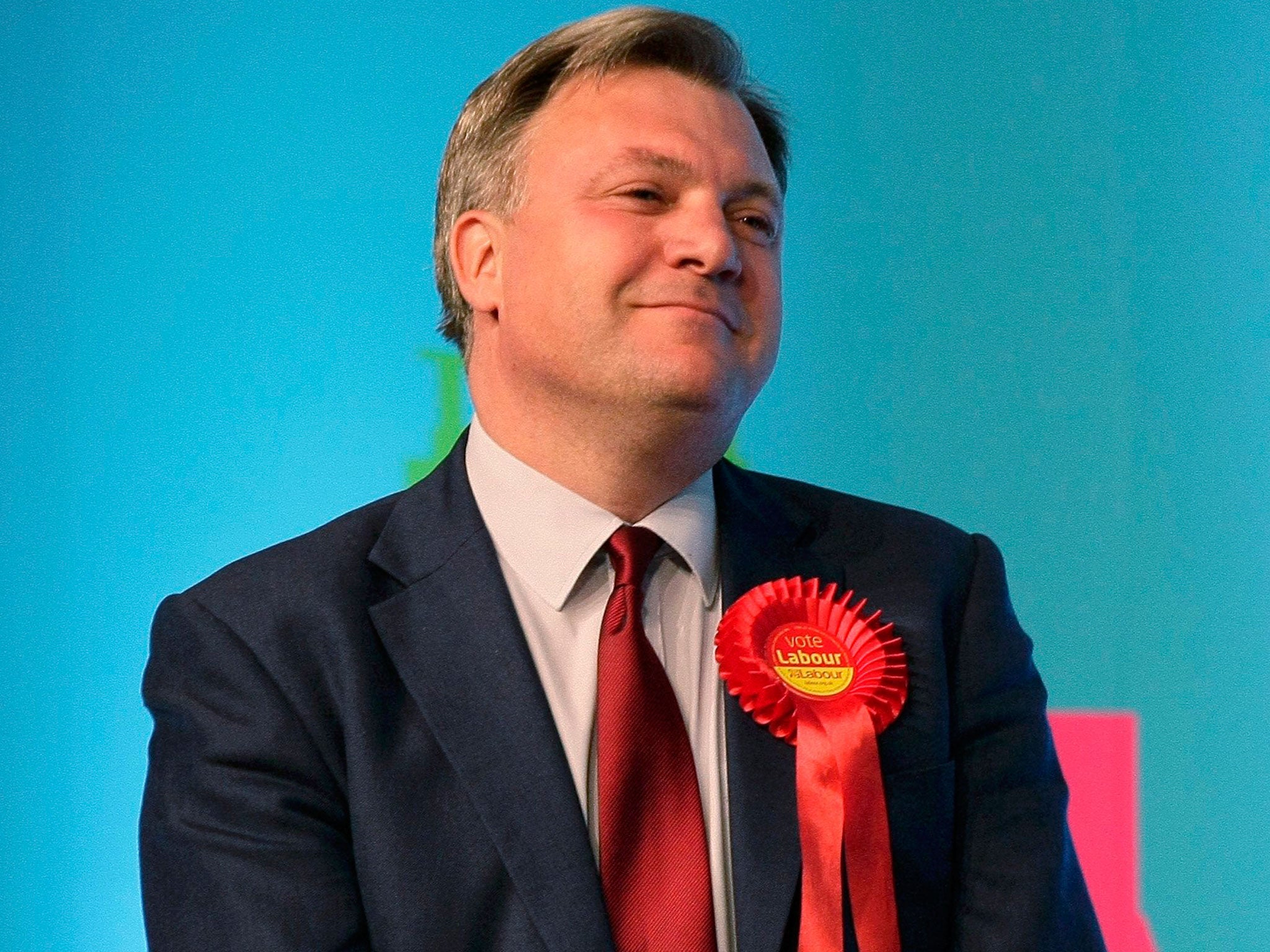 Britain's opposition Labour Party Shadow Chancellor Ed Balls reacts after loosing his seat to Conservative candidate Andrea Jenkyns, at the counting centre in Leeds