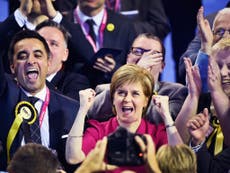 SNP celebrates 'electoral tsunami'