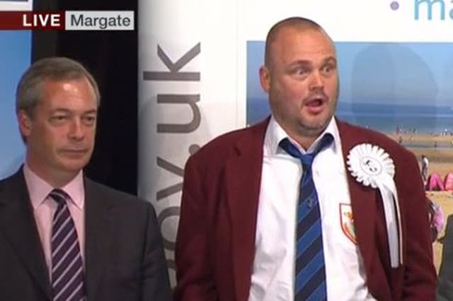 The facts behind the Brexit meme were revealed after Al Murray, seen here beside rival candidate Nigel Farage at the Thanet 2015 election count, asked what really happened with the millennium bug