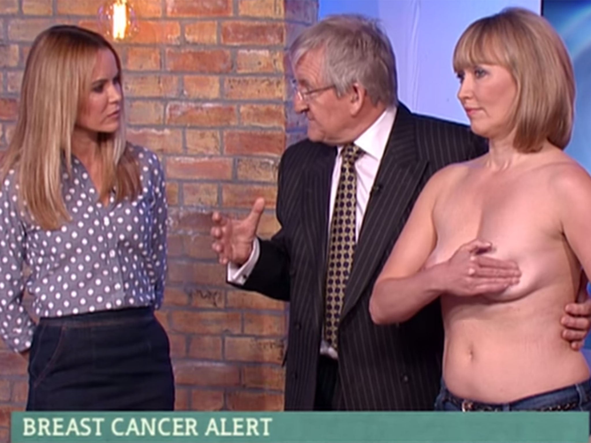 This Morning aired a segment teaching people how to perform breast checks