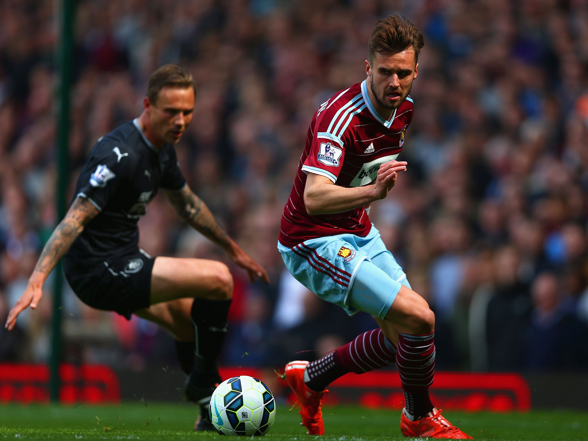 Carl Jenkinson will return from a loan spell with West Ham at the end of the season
