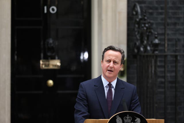 David Cameron speaks outside of Downing Street