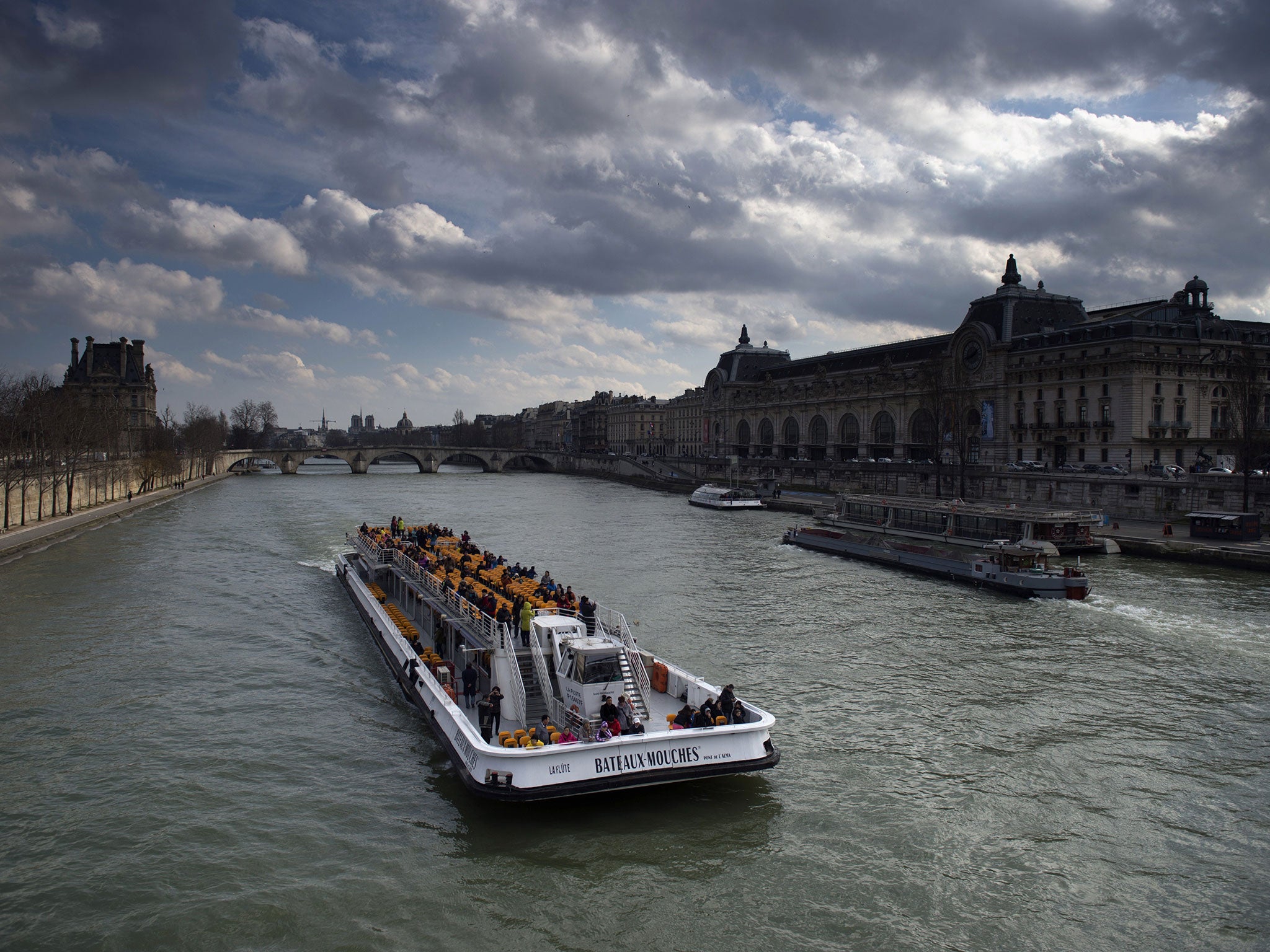 Bateaux-Mouches riverboats are a popular way to tour