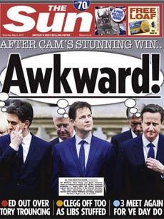 How the newspapers responded to Cameron's victory