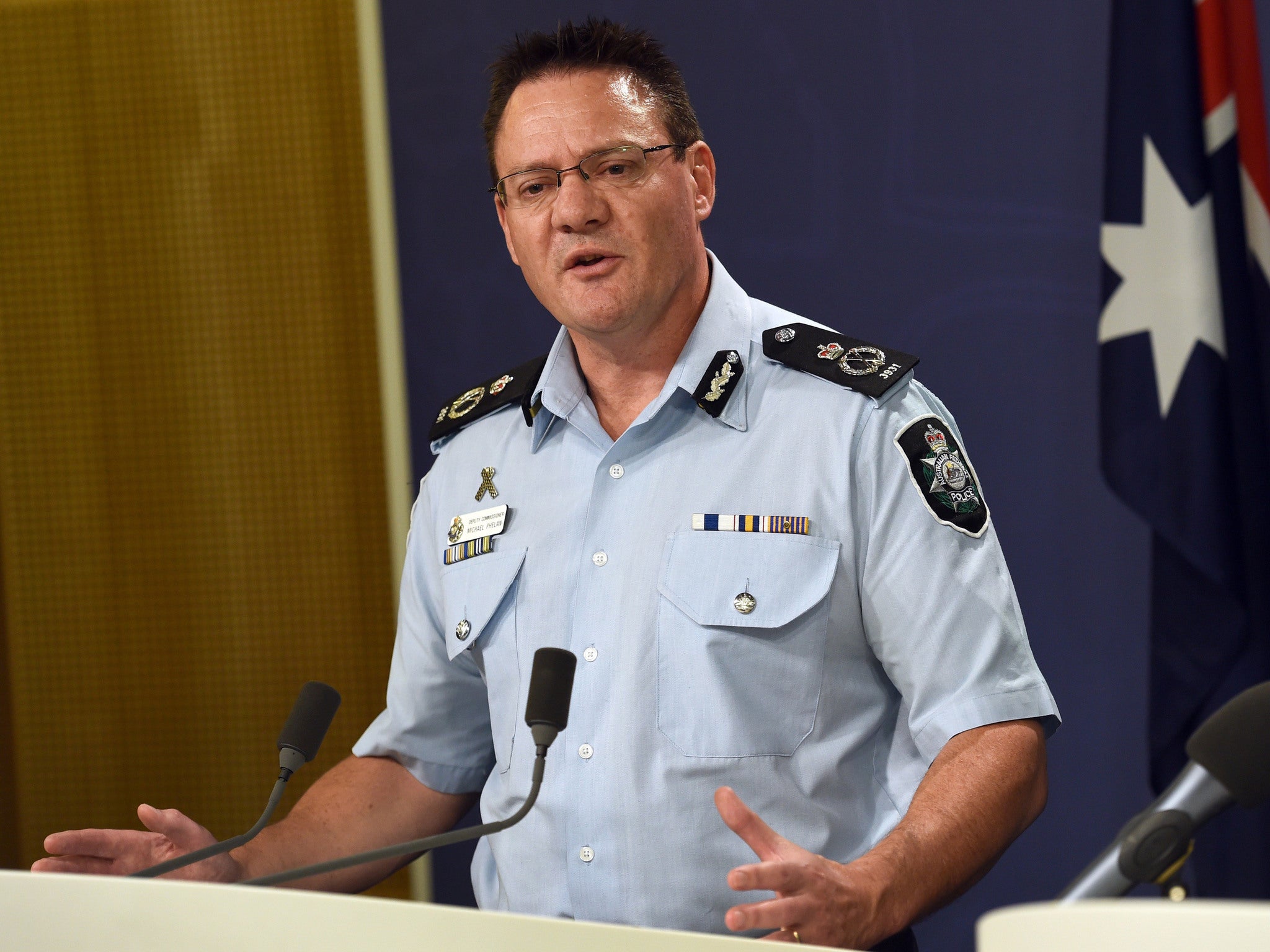Australian Federal Police deputy commissioner Michael Phelan speaks to the media in Sydney in April, after two men were arrested for allegedly planning an Isis-inspired attack on an Anzac day parade.