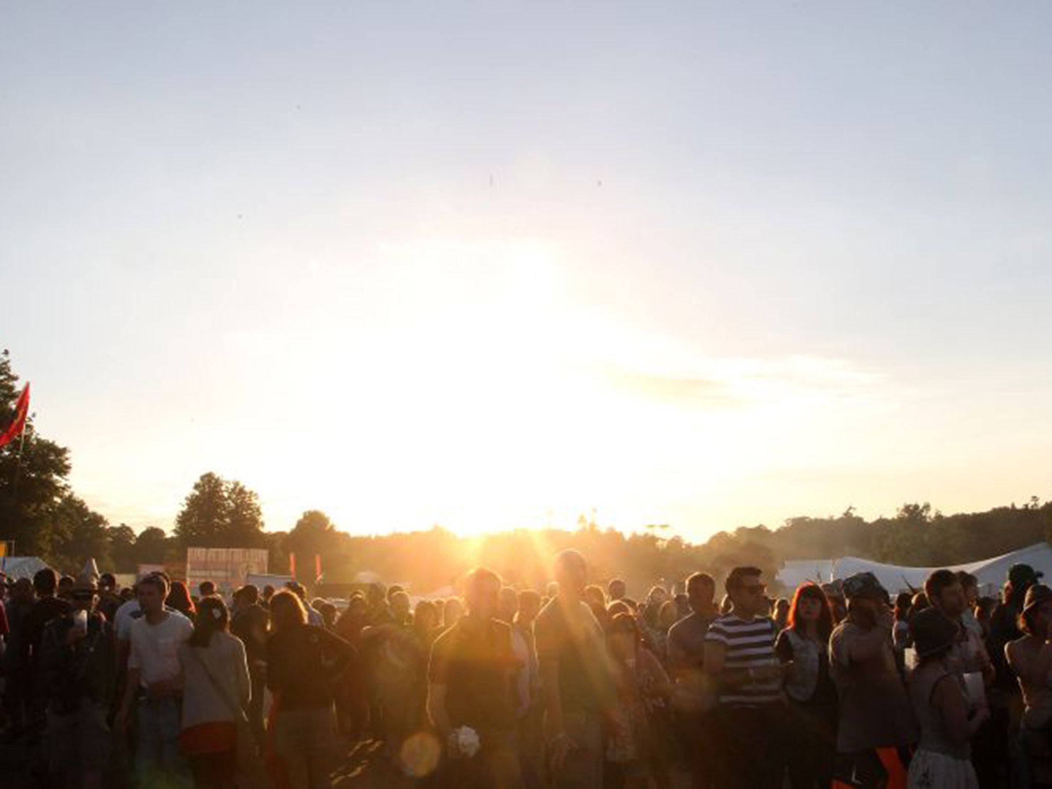 Festivalgoers revelling in the Sun at Latitude 2010