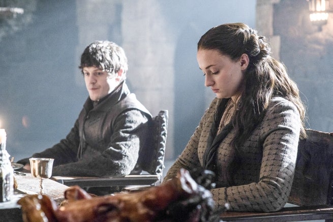 Sansa and Ramsay Bolton dine together at Winterfell