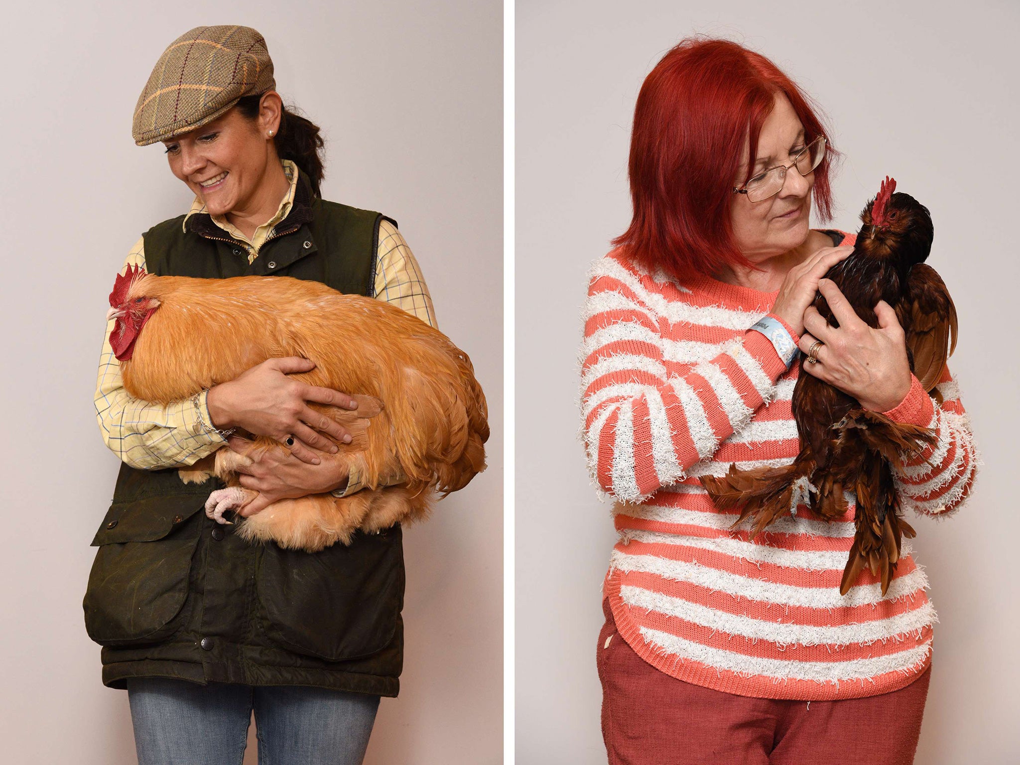 Owners and birds at last year’s National Poultry Show (AFP/Getty)