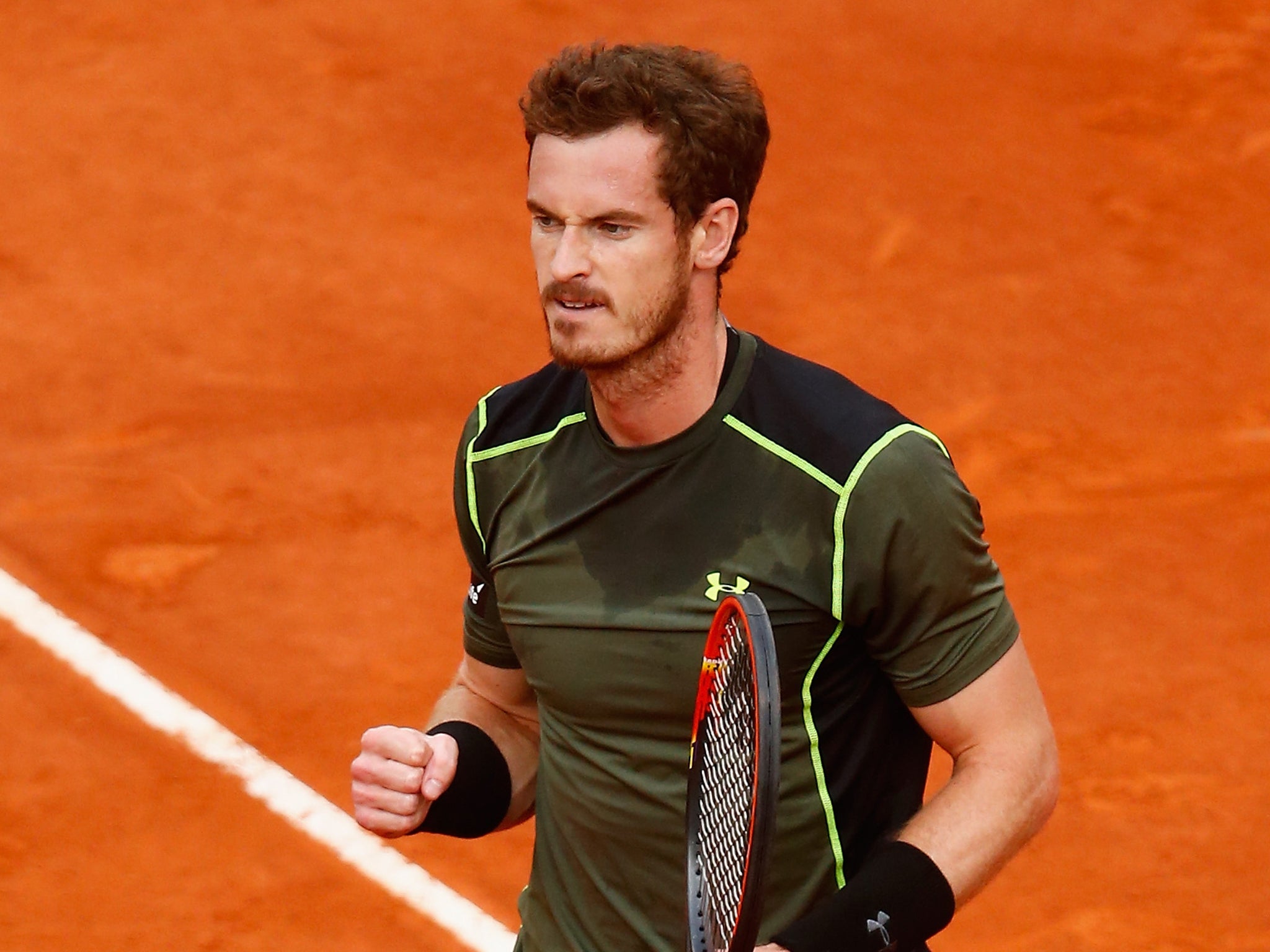 Andy Murray in the Madrid Open final