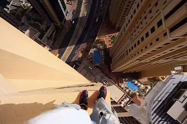 Oleg's view from the 43rd floor of Dubai hotel