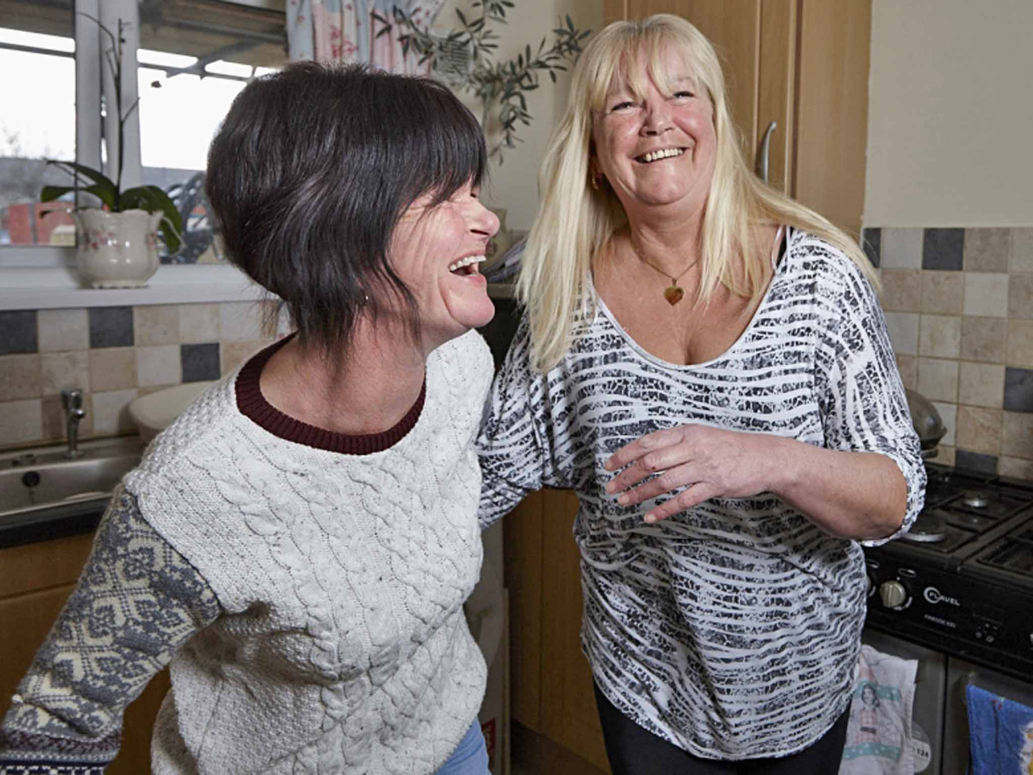 Friends and neighbours Sue Griffiths and Julie Young in Benefits Street