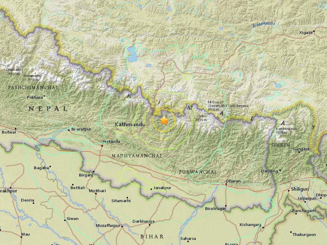 The epicentre of the Nepal earthquake on 12 May was around 52 miles east of Kathmandu