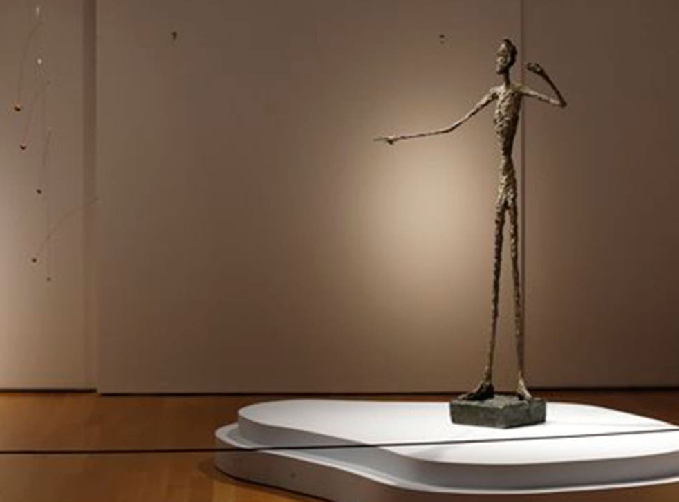 'Pointing Man' by Alberto Giacometti is the most expensive sculpture ever sold at auction