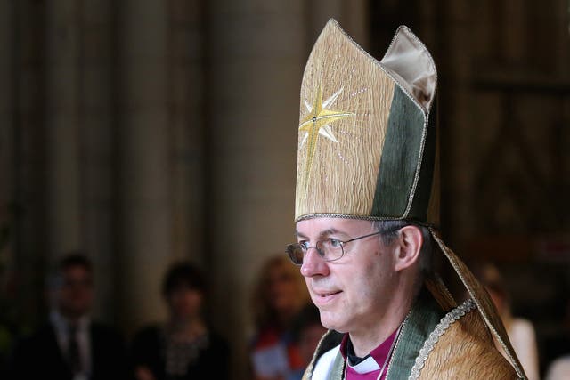 File image: The Archbishop of Canterbury met with LGBT campaigners earlier this year