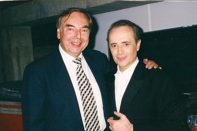 Don Perceval, left, with the tenor Jose Carreras