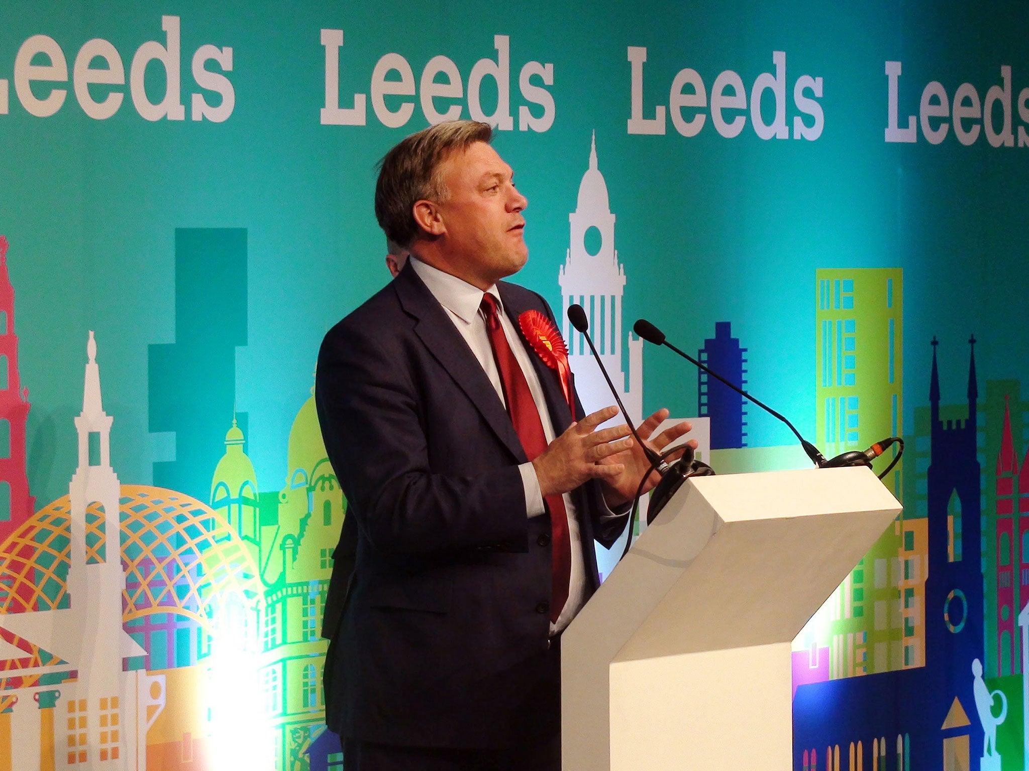 Labour Party Shadow Chancellor Ed Balls makes a speech after losing his Morley and Outwood seat to Conservative Andrea Jenkyns 