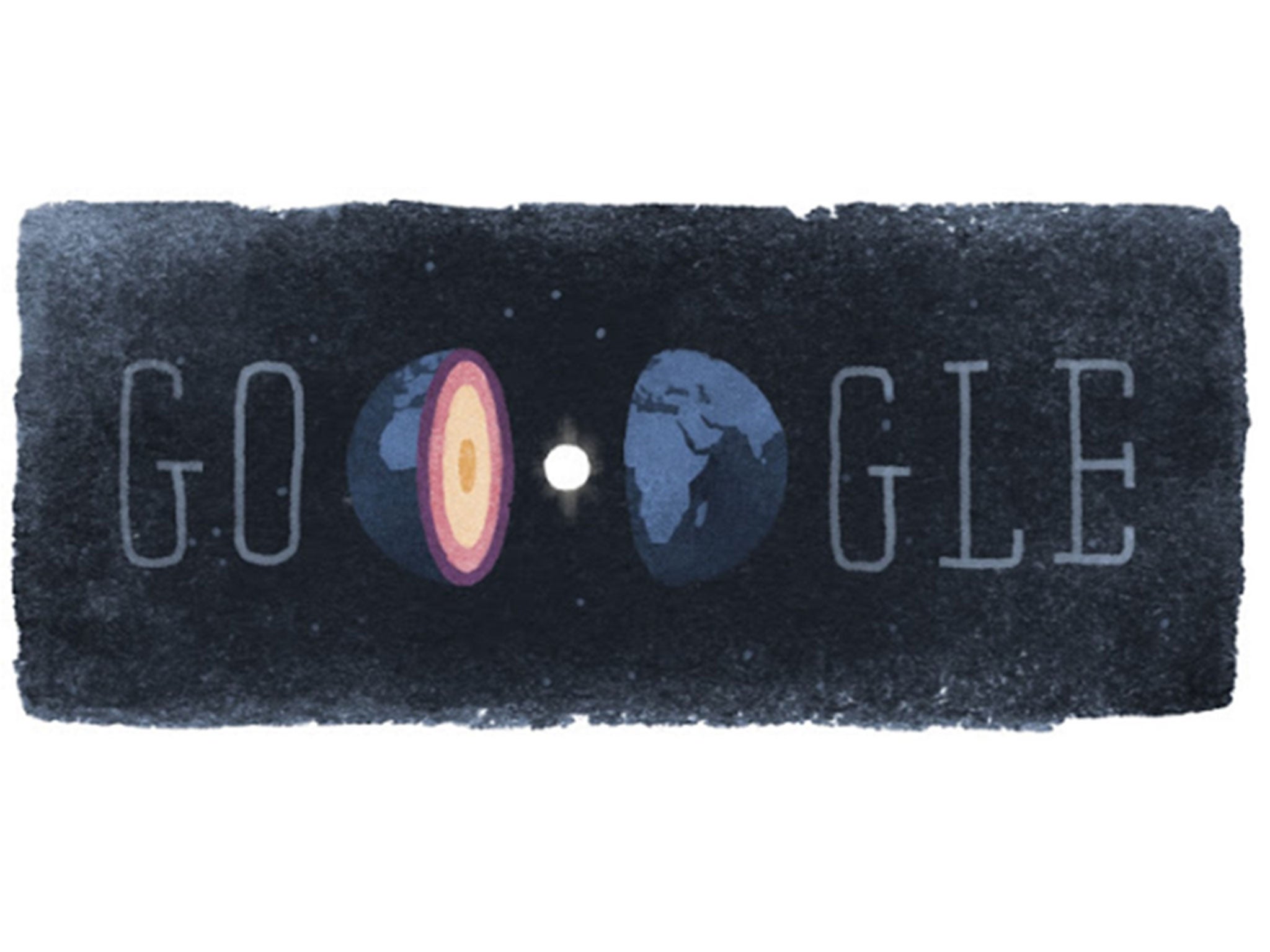 A Google Doodle celebrating the 127th birthday of Inge Lehmann