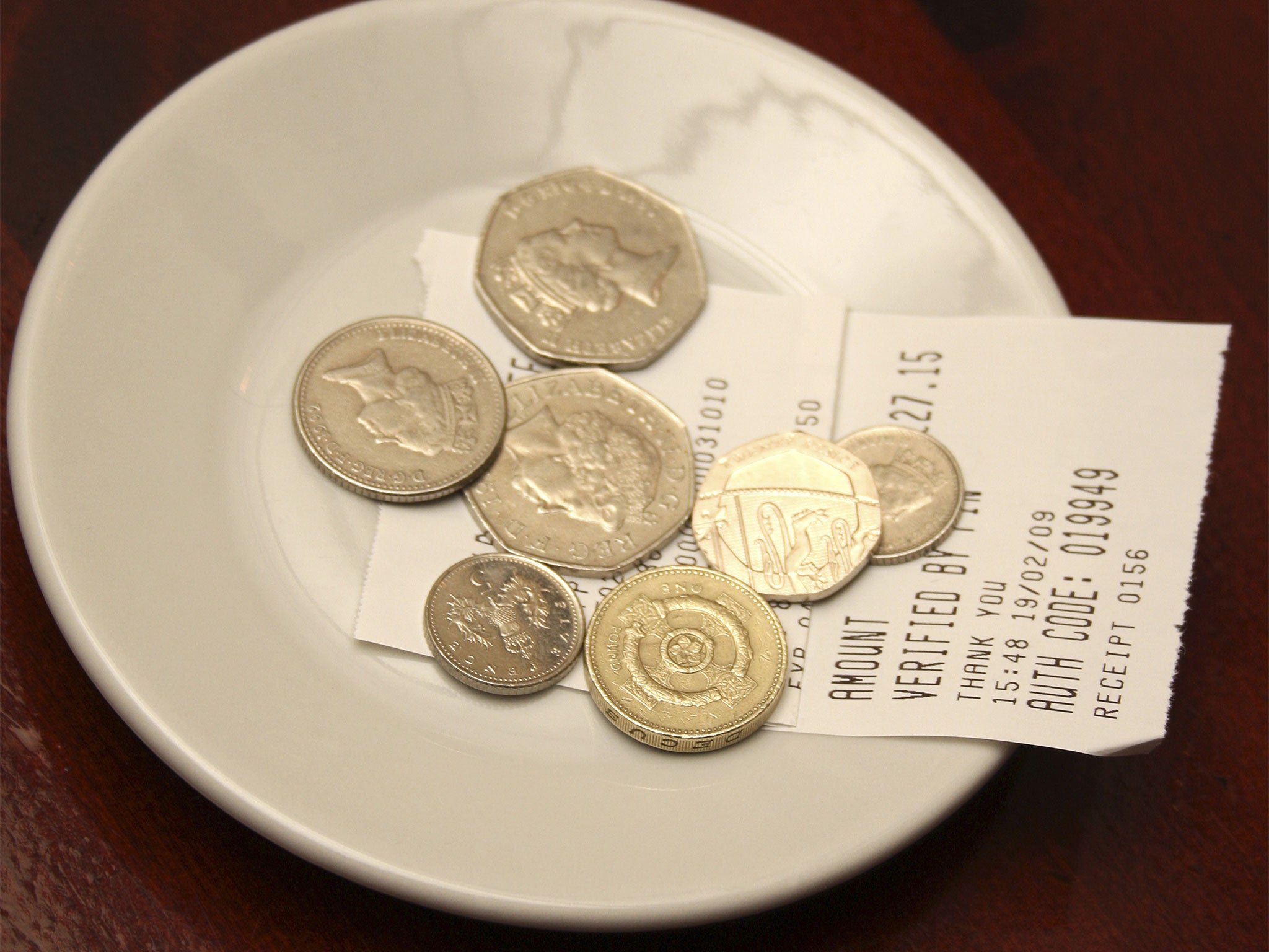 The average Briton leaves a tip of £4.18, according to the research