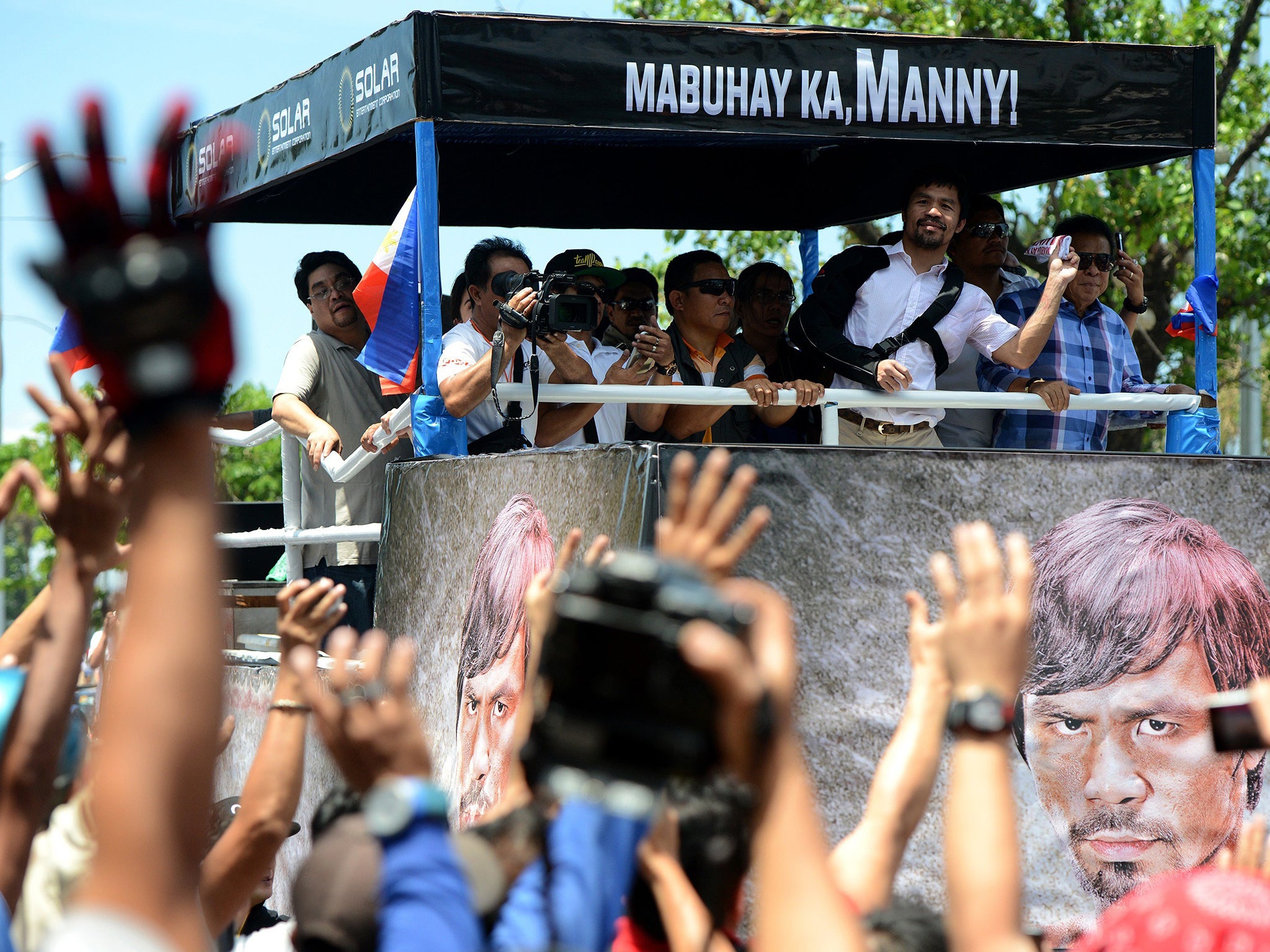 Manny Pacquiao on his return to the Philippines