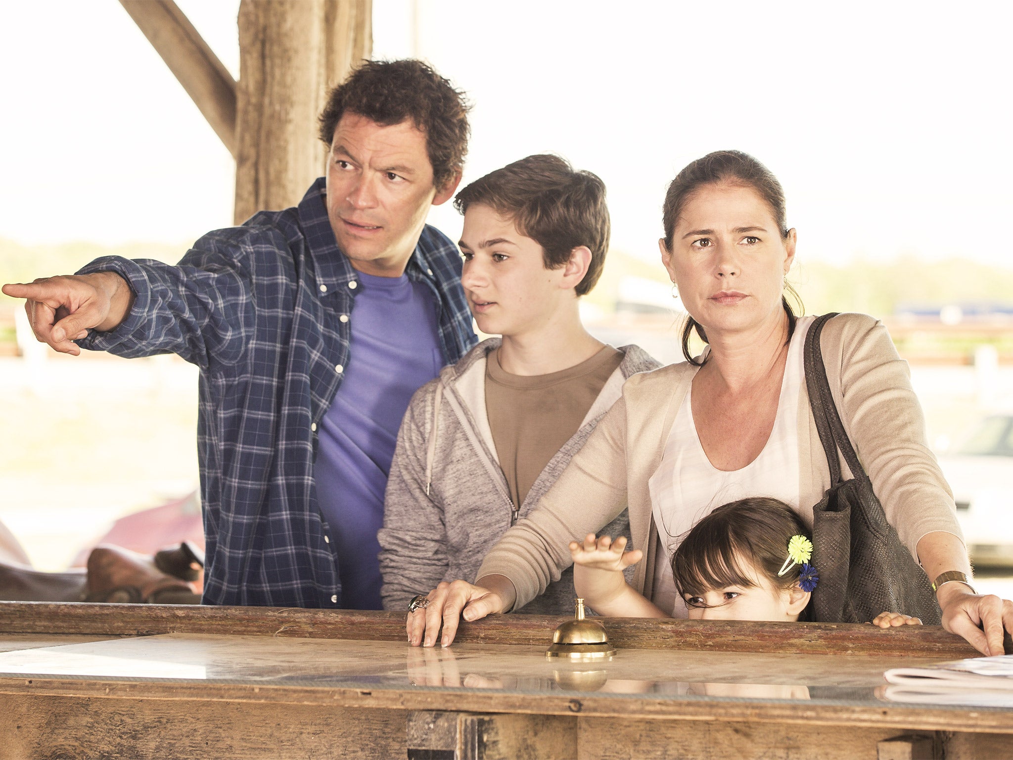 Dangerous liaisons: Dominic West, Jake Richard Siciliano, Maura Tierney and Leya Catlett in ‘The Affair’