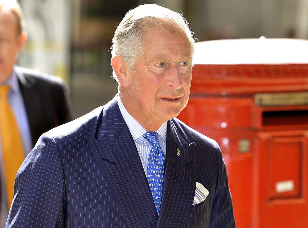 The Prince of Wales arriving for a Prince’s Trust engagement in London on Wednesday