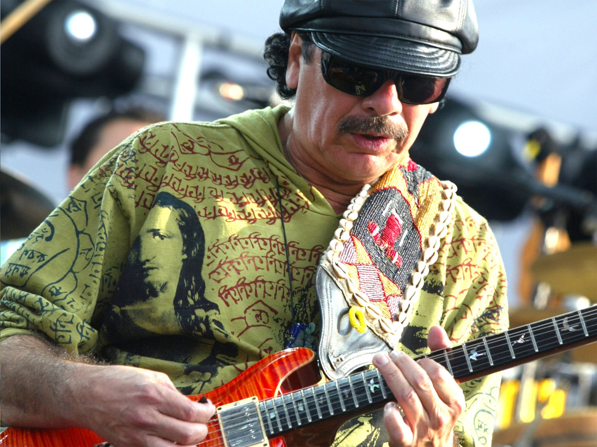 Mexican guitarist Carlos Santana