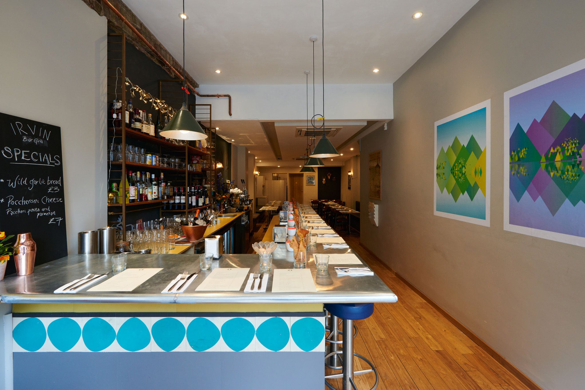 The Irvin is a tiny storefront holding a handful of tables, with counter seating at the bar